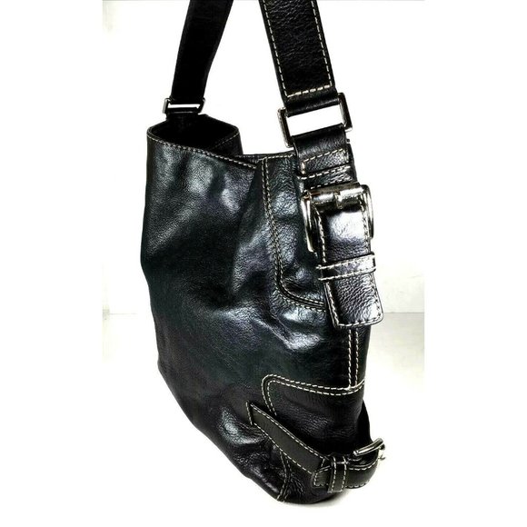 Michael Michael Kors Large Black Leather Shoulder Bag - Picture 5 of 12